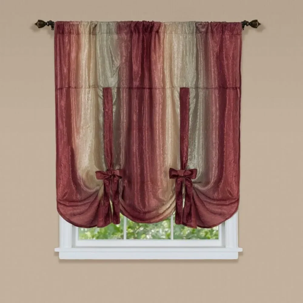 Designer Home Ombre Window Curtains, Modern Semi-Sheer Window Curtain Drape